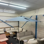 Parasol 3x3m inclusief voet, antraciet